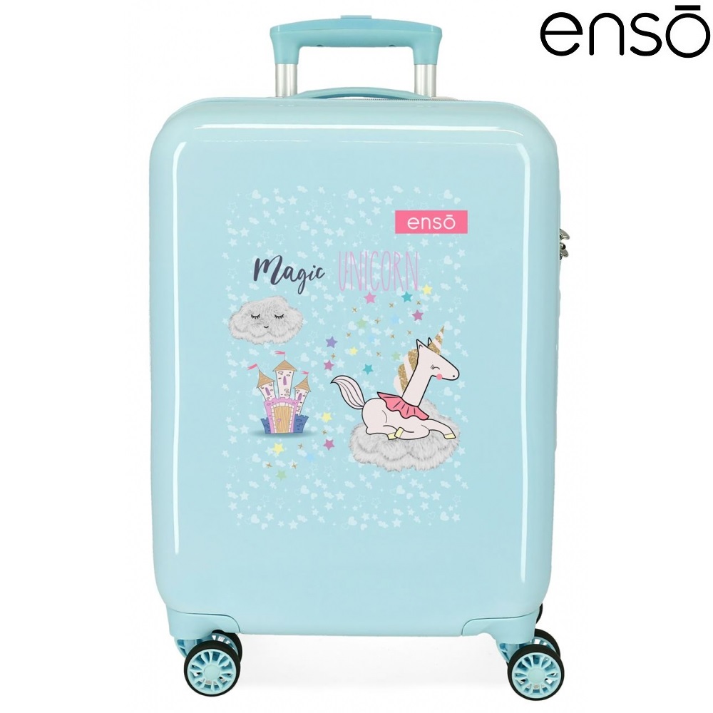 Lasten matkalaukku Enso Magic Unicorn Turquoise