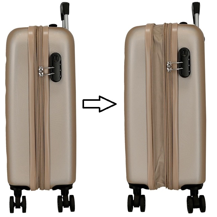 Lasten matkalaukku Roll Road Flex Expandable Beige