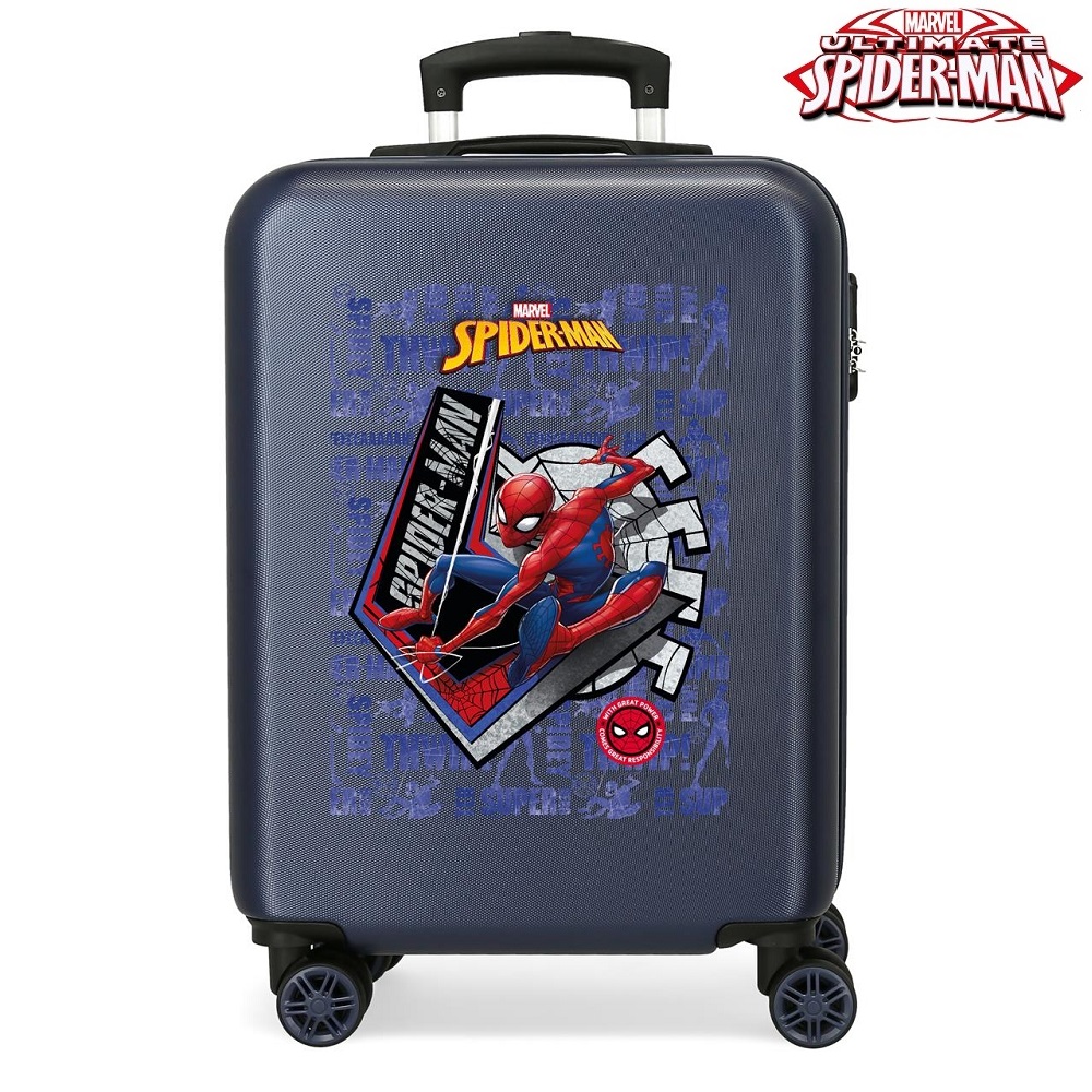 Lasten matkalaukku Spiderman Great Power Navy