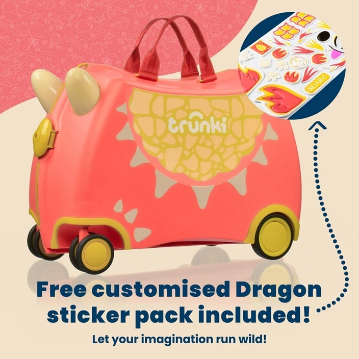 Lasten Matkalaukku - Trunki Glide Dylan the Dragon