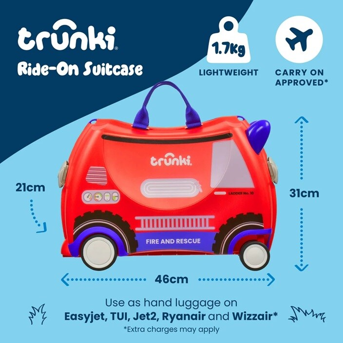 Lasten Matkalaukku - Trunki Glide Frank the Firetruck