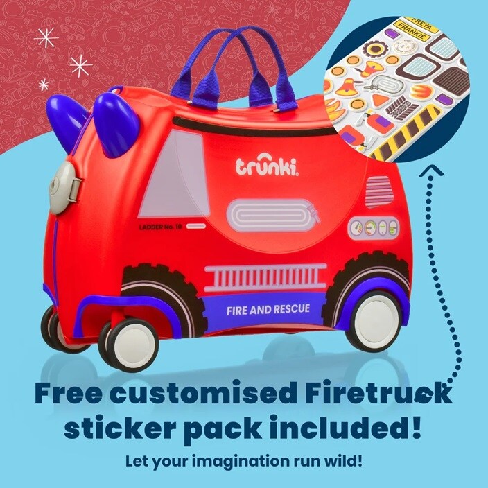 Lasten Matkalaukku - Trunki Glide Frank the Firetruck