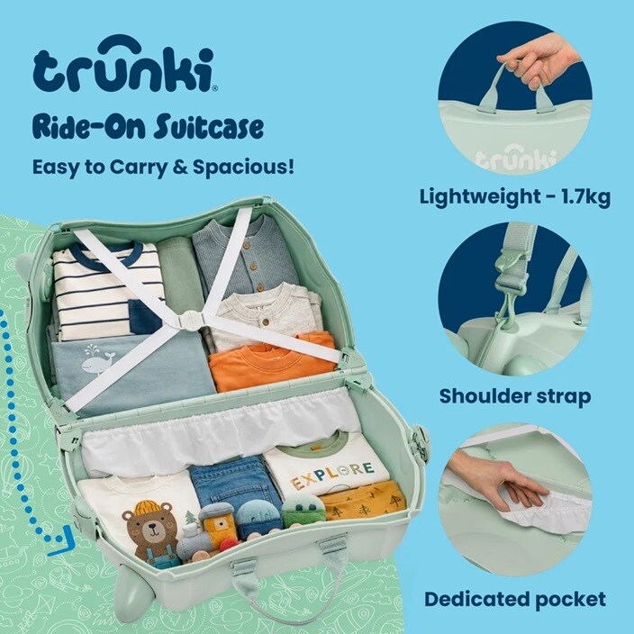 Lasten Matkalaukku - Trunki Glide Sage Green