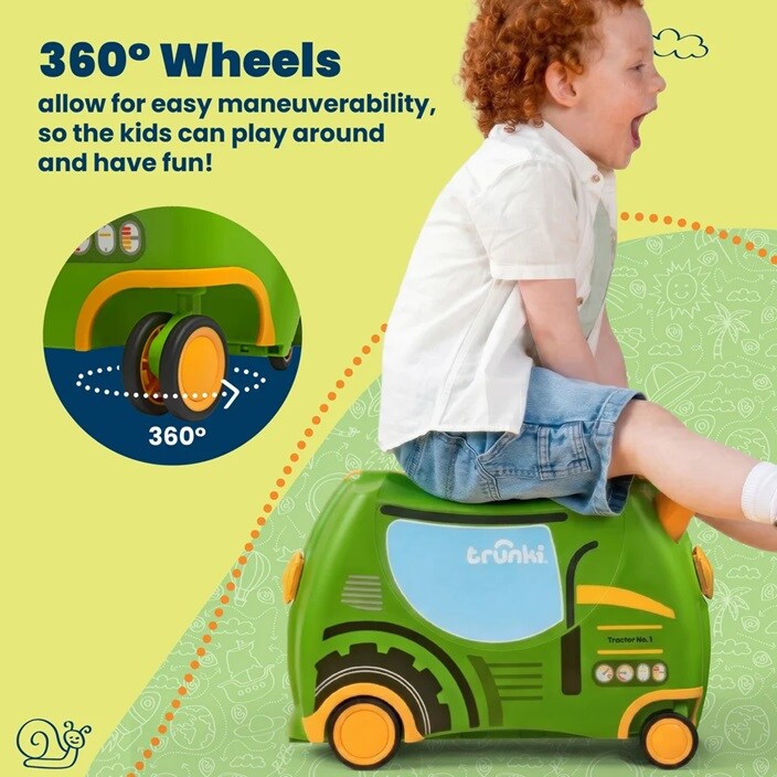 Lasten Matkalaukku - Trunki Glide Tilly the Tractor