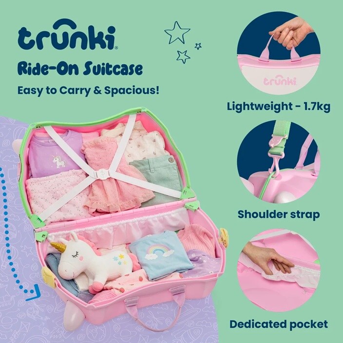Lasten Matkalaukku - Trunki Glide Una the Unicorn