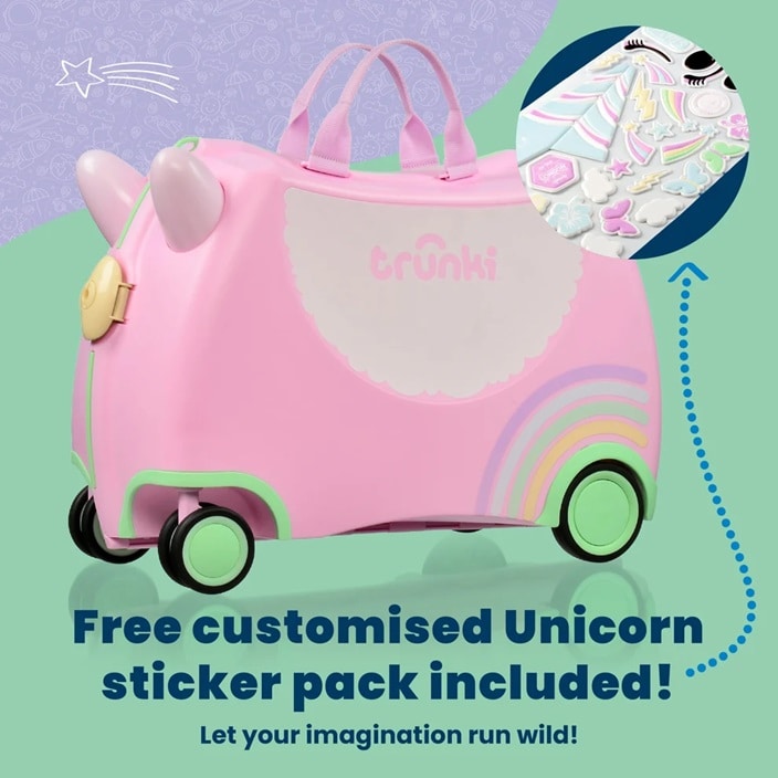 Lasten Matkalaukku - Trunki Glide Una the Unicorn