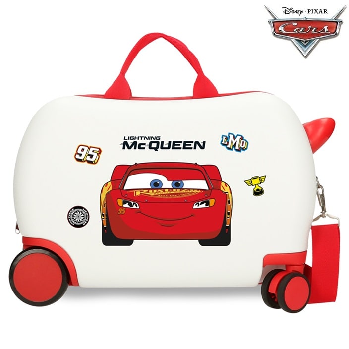 Lasten päälläistuttava matkalaukku Cars McQueen White