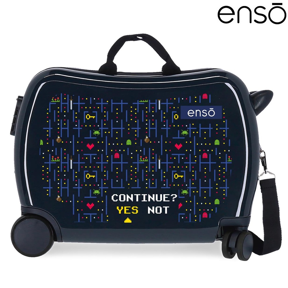 Lasten päälläistuttava matkalaukku Enso Gamer Navy