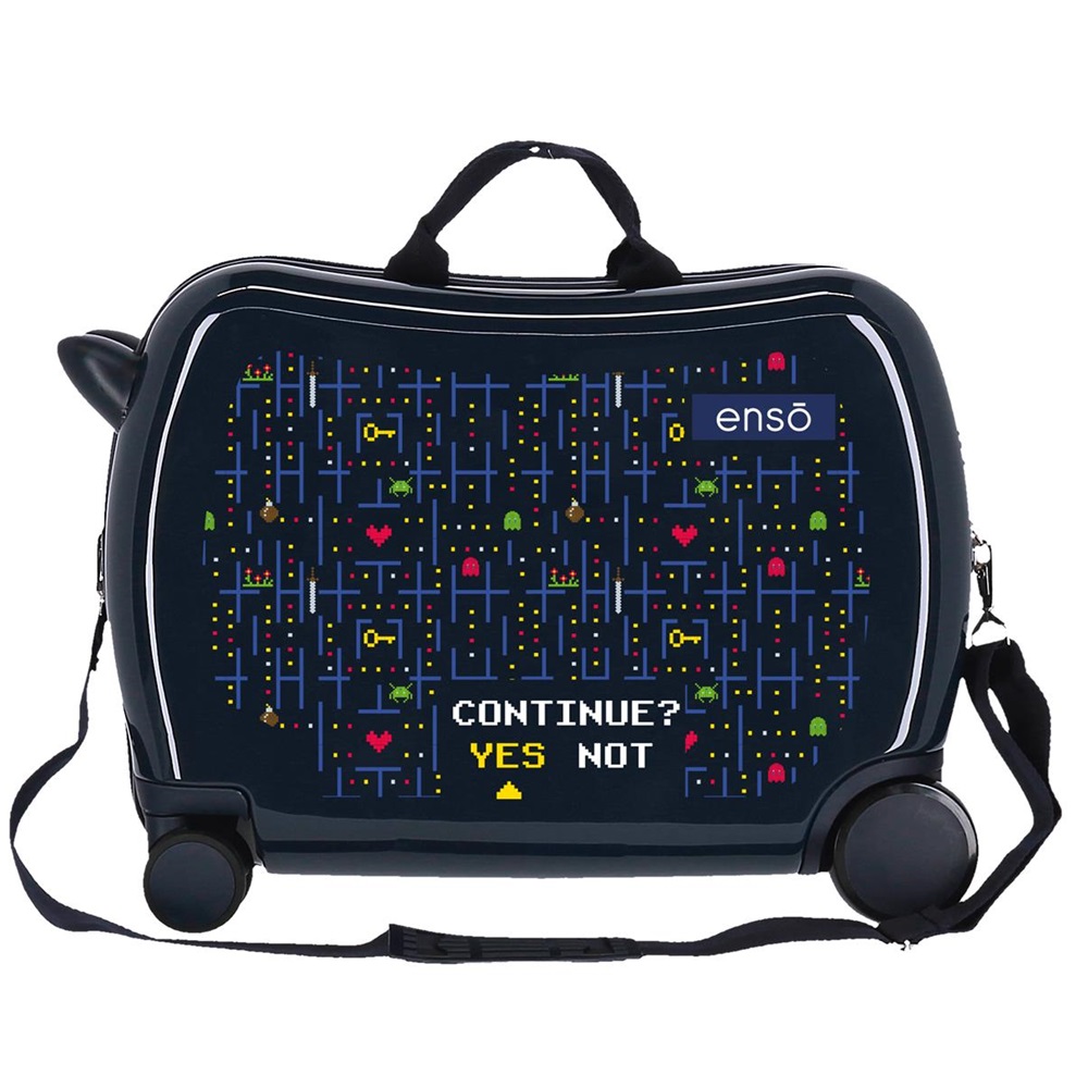 Lasten päälläistuttava matkalaukku Enso Gamer Navy
