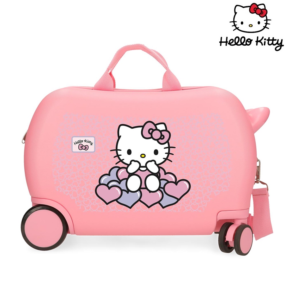 Lasten päälläistuttava matkalaukku Hello Kitty Hearts and Dots