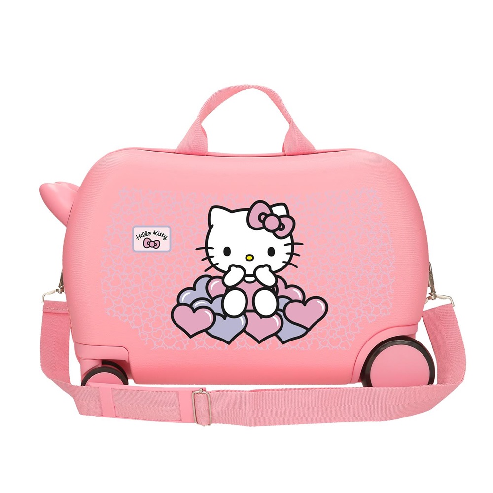 Lasten päälläistuttava matkalaukku Hello Kitty Hearts and Dots