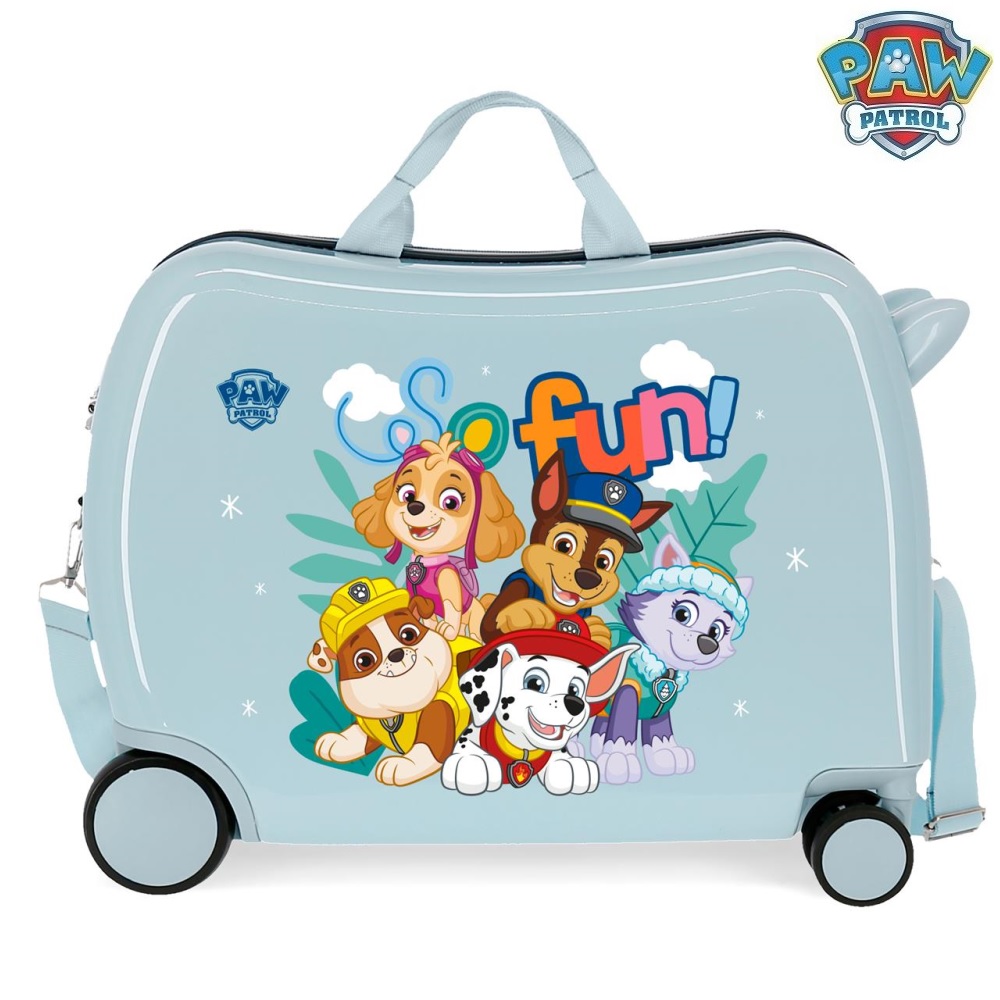 Lasten päälläistuttava matkalaukku Paw Patrol Fun Light Blue