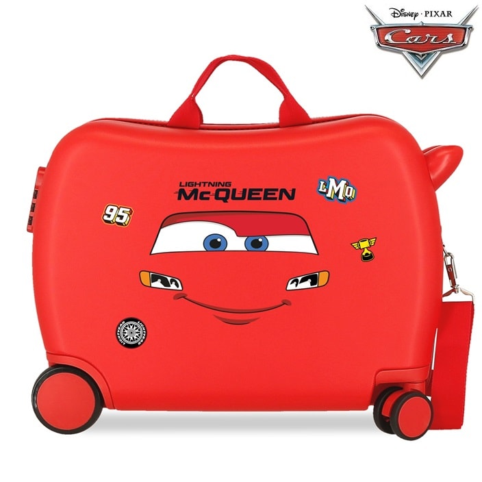 Lasten päälläistuttava matkalaukku Cars McQueen Red