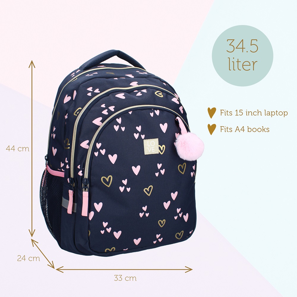 Lasten reppu Milky Kiss Heart of Gold