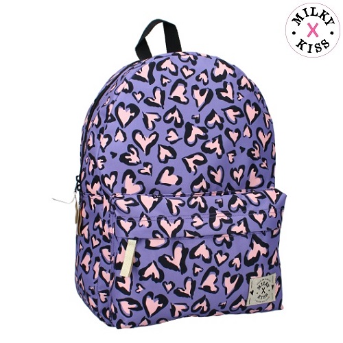 Lasten reppu Milky Kiss Purple Hearts