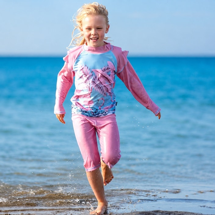 Lasten UV-Suojapuku - Swimpy Flamingo Uimapuku