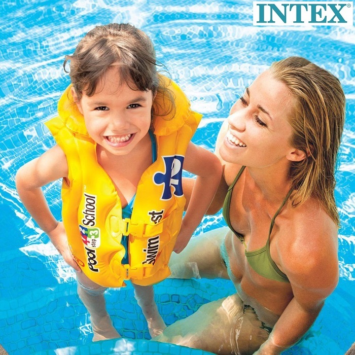 Lasten uimaliivi puhallettava Intex pool School keltainen