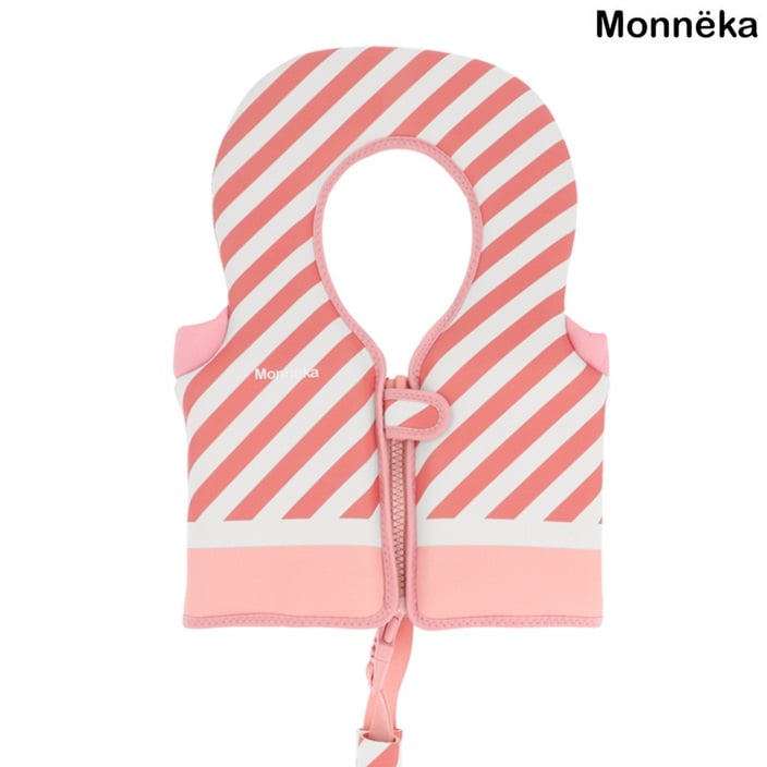 Lasten Uimaliivi - Monnëka Learning Float Vest Pink Stripes