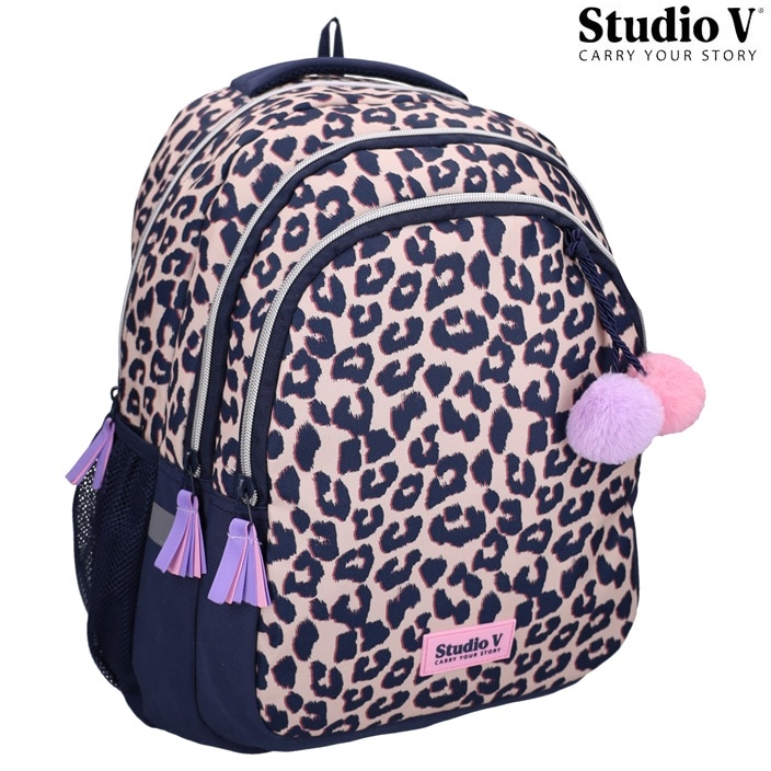 Lasten reppu Studio V Leopard Luxe koulureppu