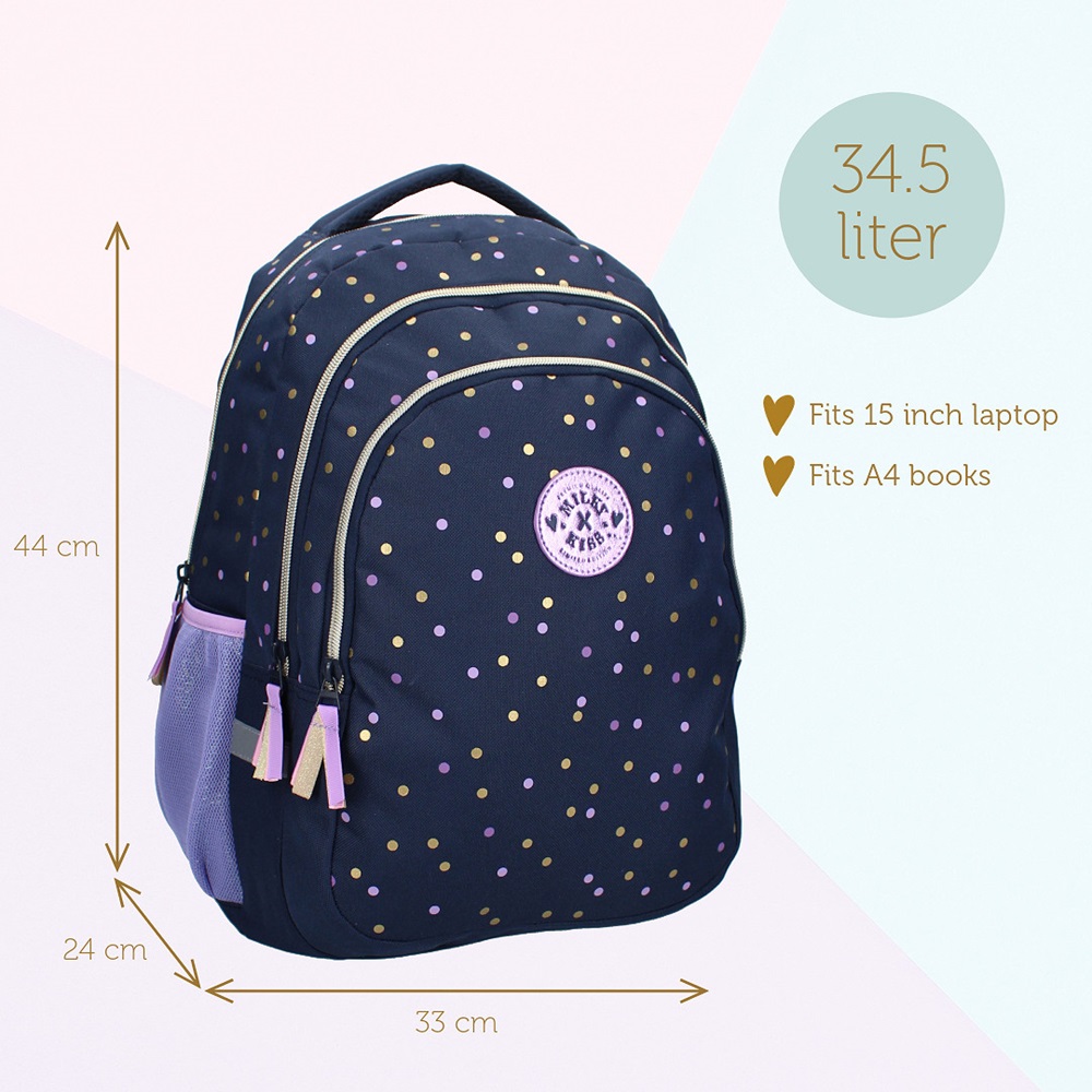 Lasten reppu Milky Kiss Dotted Delight