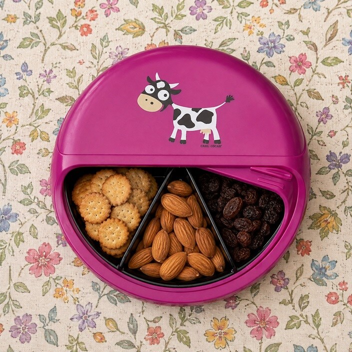 Välipalalaatikko - Carl Oscar SnackDisc Pink Cow