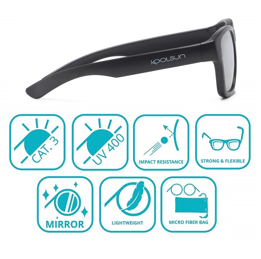 Lasten Aurinkolasit - Koolsun Aspen Black Lasten Aurinkolasit - Koolsun Aspen Black