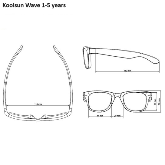 Koolsun Wave Lasten Aurinkolasit - Black Onyx