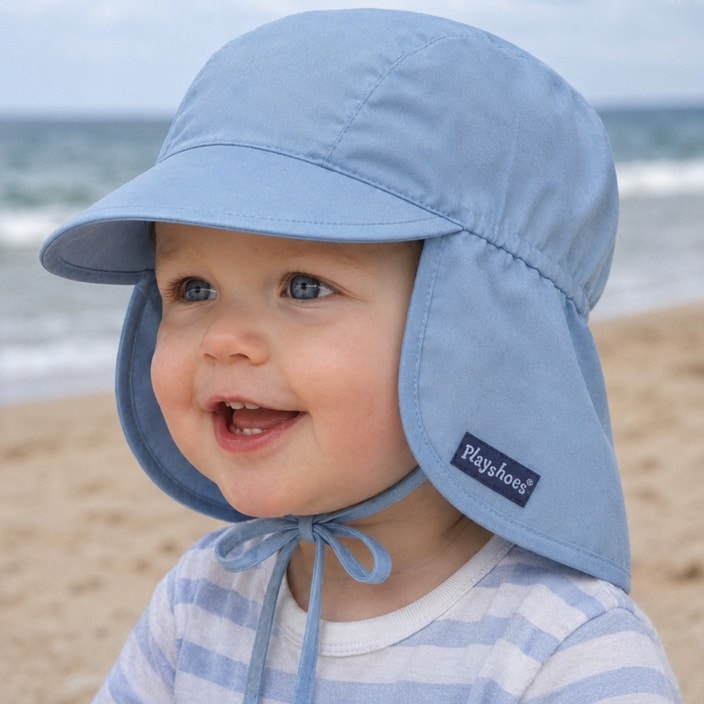 Lasten Kesähattu - Playshoes Sun Cap Light Blue