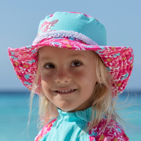 Lasten UV-Aurinkohattu - Playshoes Flamingo