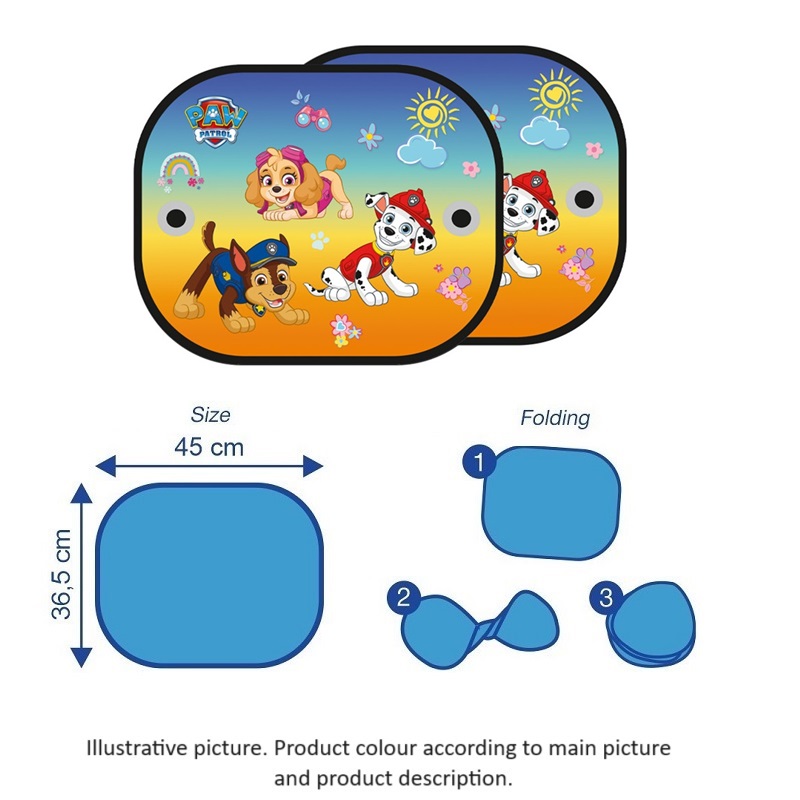 Aurinkosuojat autoon Paw Patrol Yellow