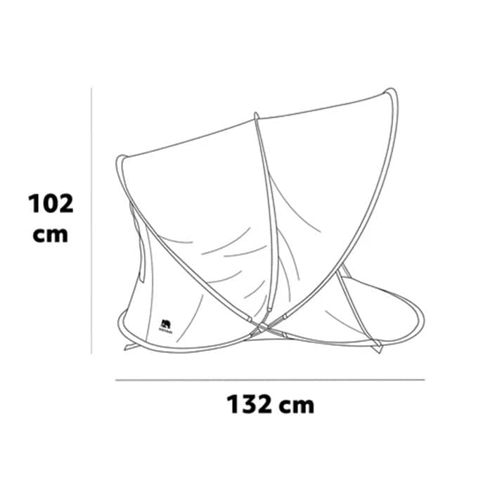 UV-Rantateltta - Derayan Beach Tent XXL Silver