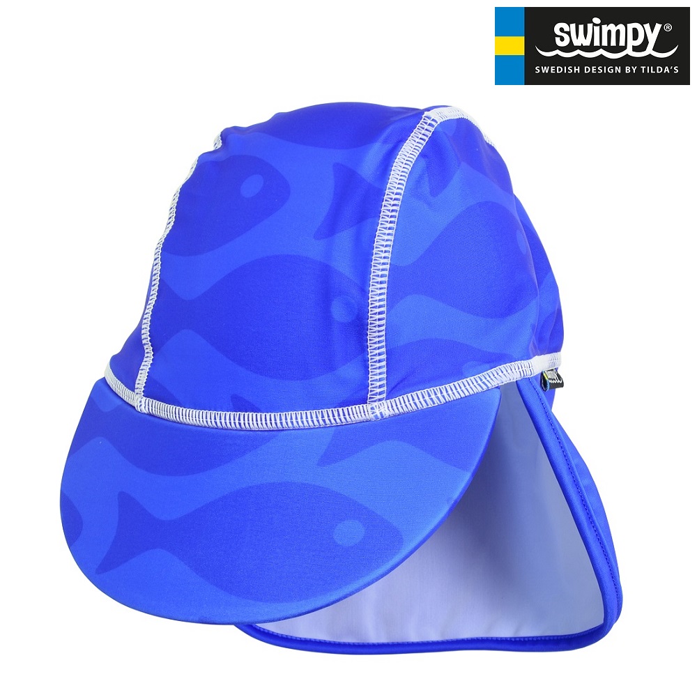 UV-suojahattu Swimpy Solid Fish Blue