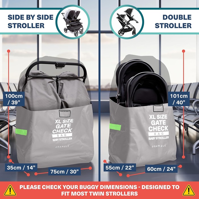 Kuljetuslaukku rattaille Bramble Gate Check Stroller Bag XL