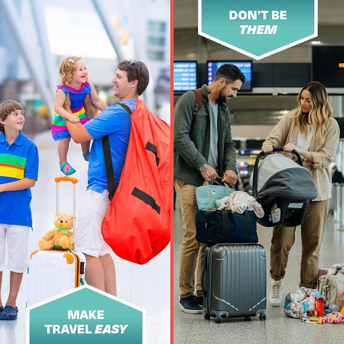 Kuljetuslaukku Rattaille - Bramble Gate Check Stroller Bag XL Red Kuljetuslaukku Rattaille - Bramble Gate Check Stroller Bag XL Red