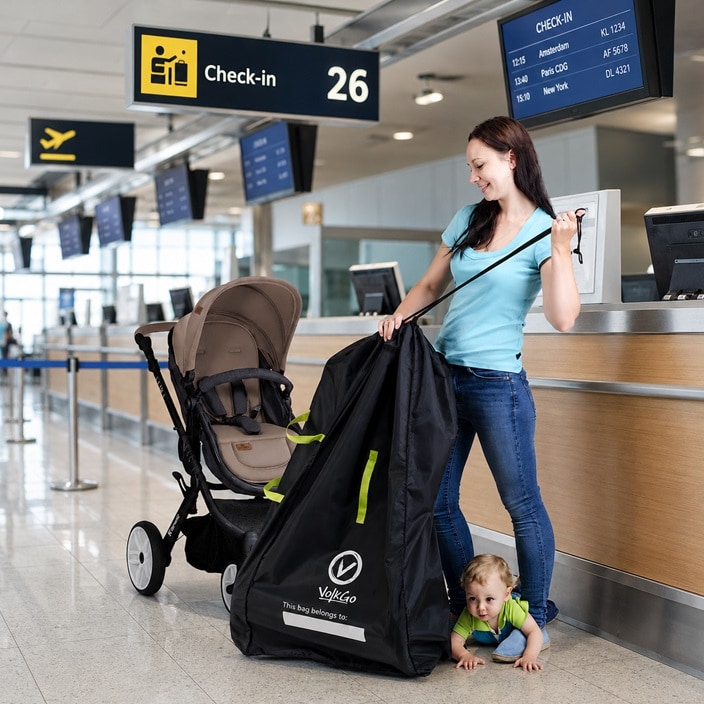 Kuljetuslaukku Rattaille - VolkGo Stroller Bag XL Black
