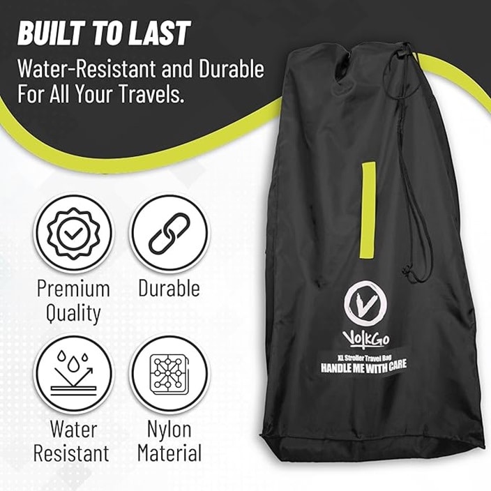 Kuljetuslaukku Rattaille - VolkGo Stroller Bag XL Black