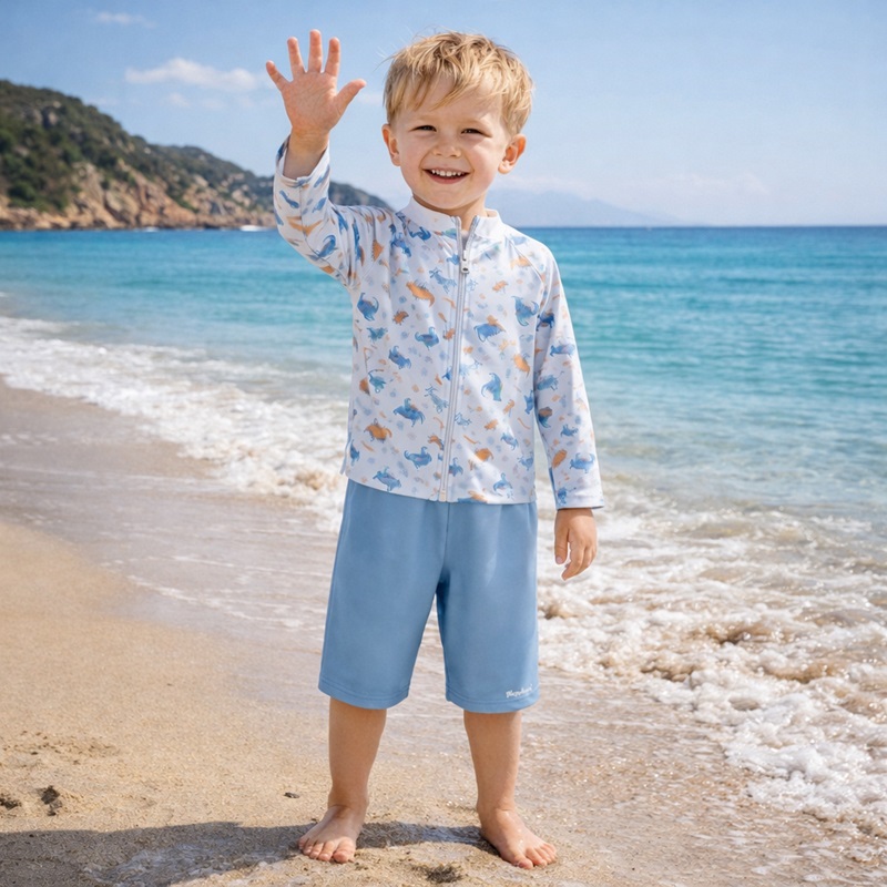 Lasten UV-uimapuku ja aurinkosuojapuku Playshoes Dinos Allover Lasten UV-uimapuku ja aurinkosuojapuku Playshoes Dinos Allover