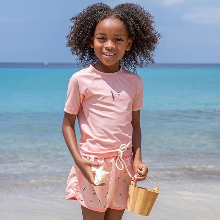 Lasten UV-Paita ja UV-Uimahousut Playshoes Surfboard Pink Uimapuku Lasten UV-Paita ja UV-Uimahousut Playshoes Surfboard Pink Uimapuku