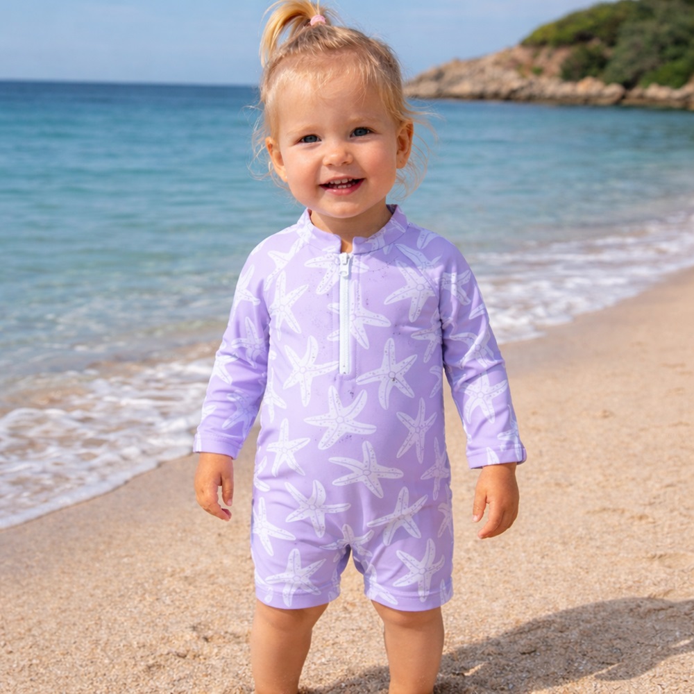 Lasten UV-uimapuku - Swim Essentials Purple Seastar