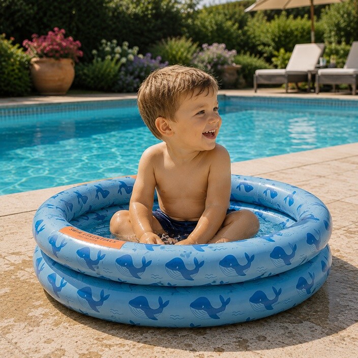 Puhallettava lastenallas Swim Essentials Mini Pool Blue Whales