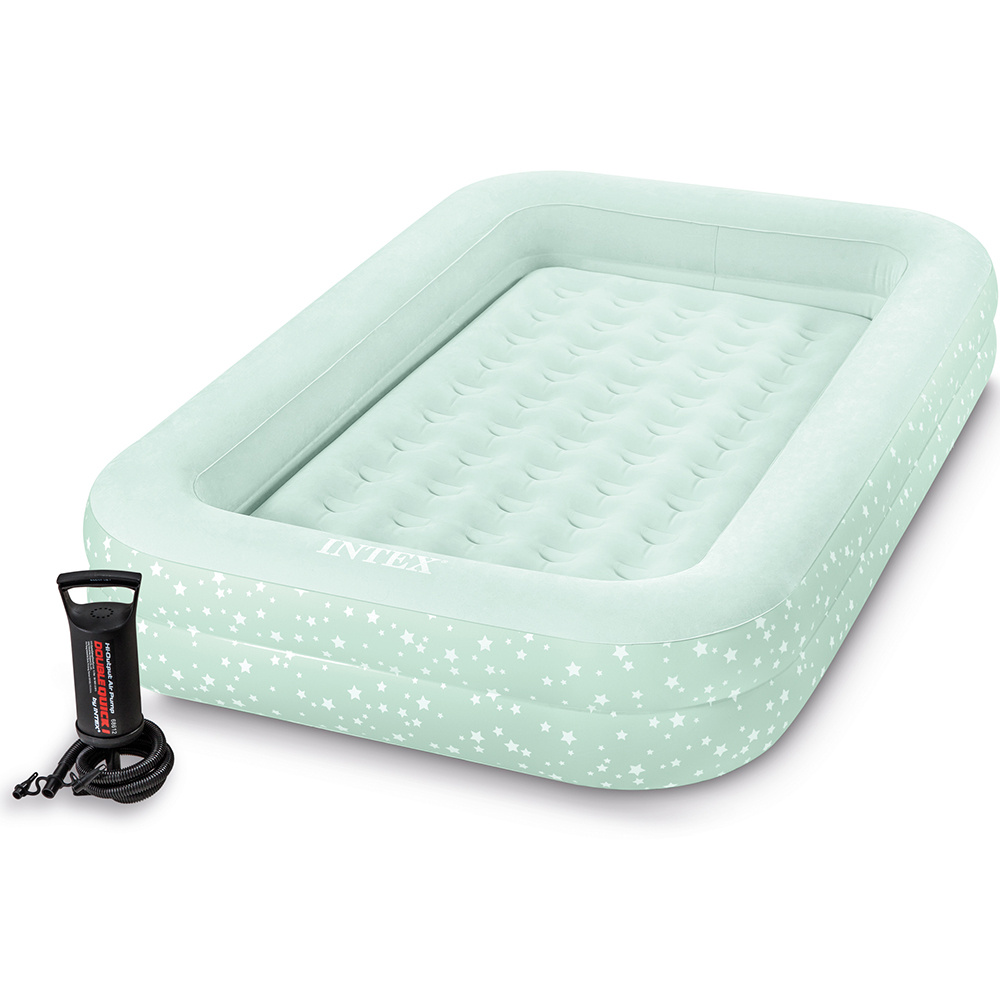 Matkasänky Intex Travel Bed Set Green Stars