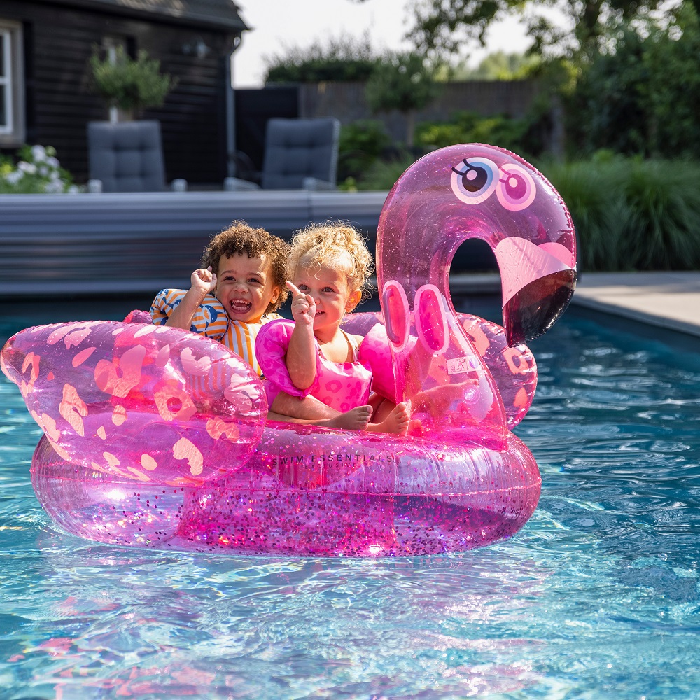 Lasten uimapatja uimalelu Swim Essentials Neon Flamingo XL