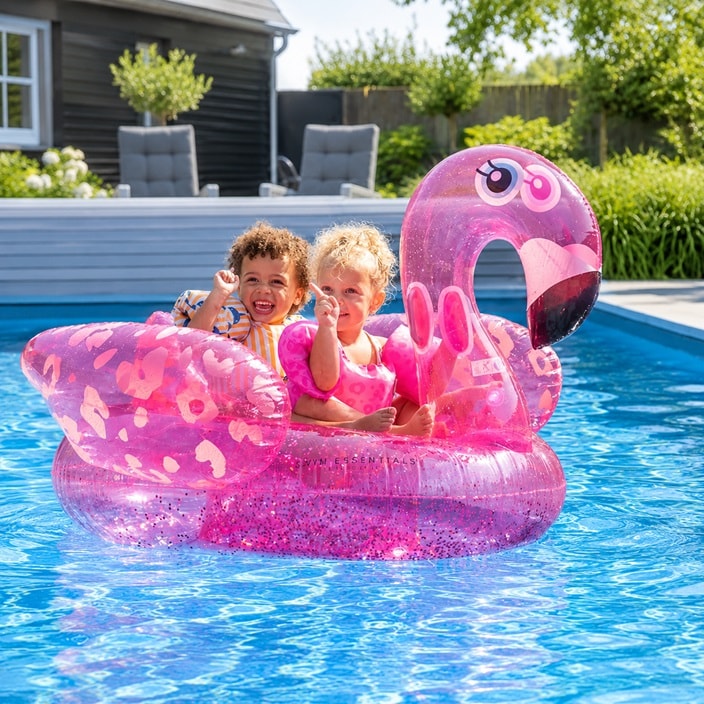 Uimalelu XL - Swim Essentials Puhallettava Flamingo