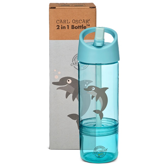 Juomapullo - Carl Oscar Blue Shark 2-in-1