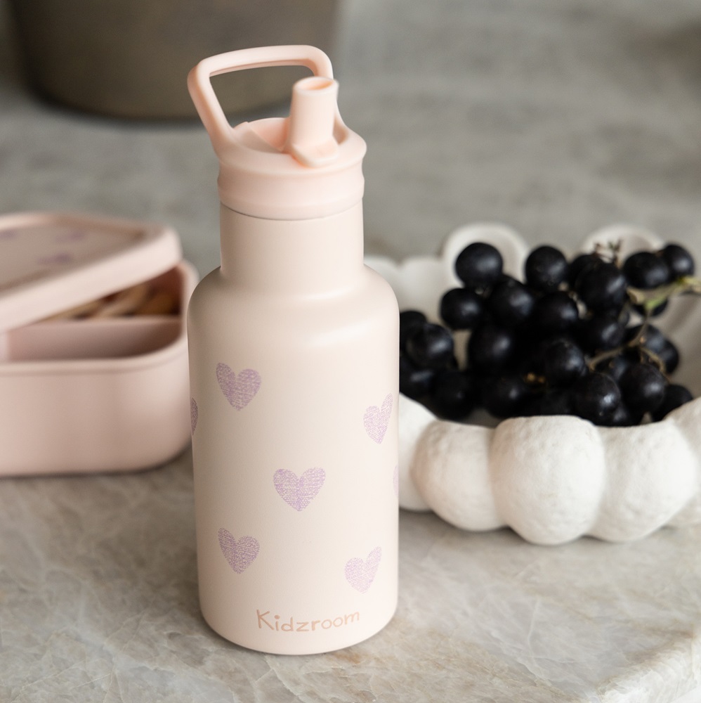 Lasten teräs joumapullo Kidzroom Hearts