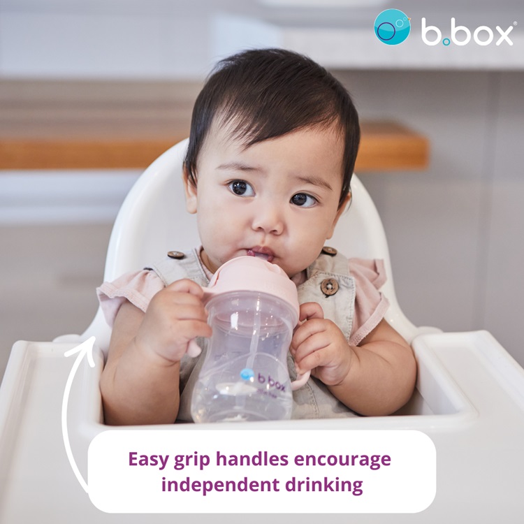 Lasten pillimuki ja juomapullo B.box Sippy Cup Blush